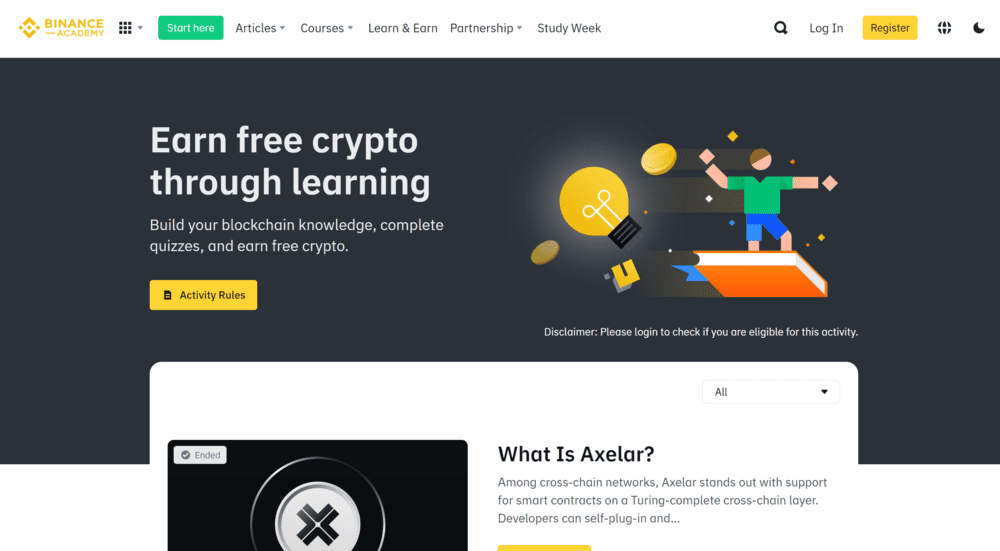 Binance Academy Crypto Learn and Earn Program