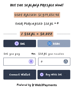 Sealana presale widget