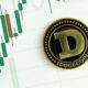 Dogecoin-DOGE-coins-with-a-white-trading-chart-background