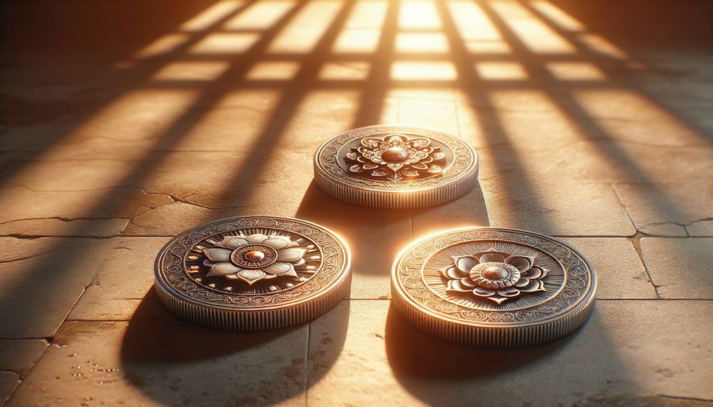 Three tokens basking in the sun