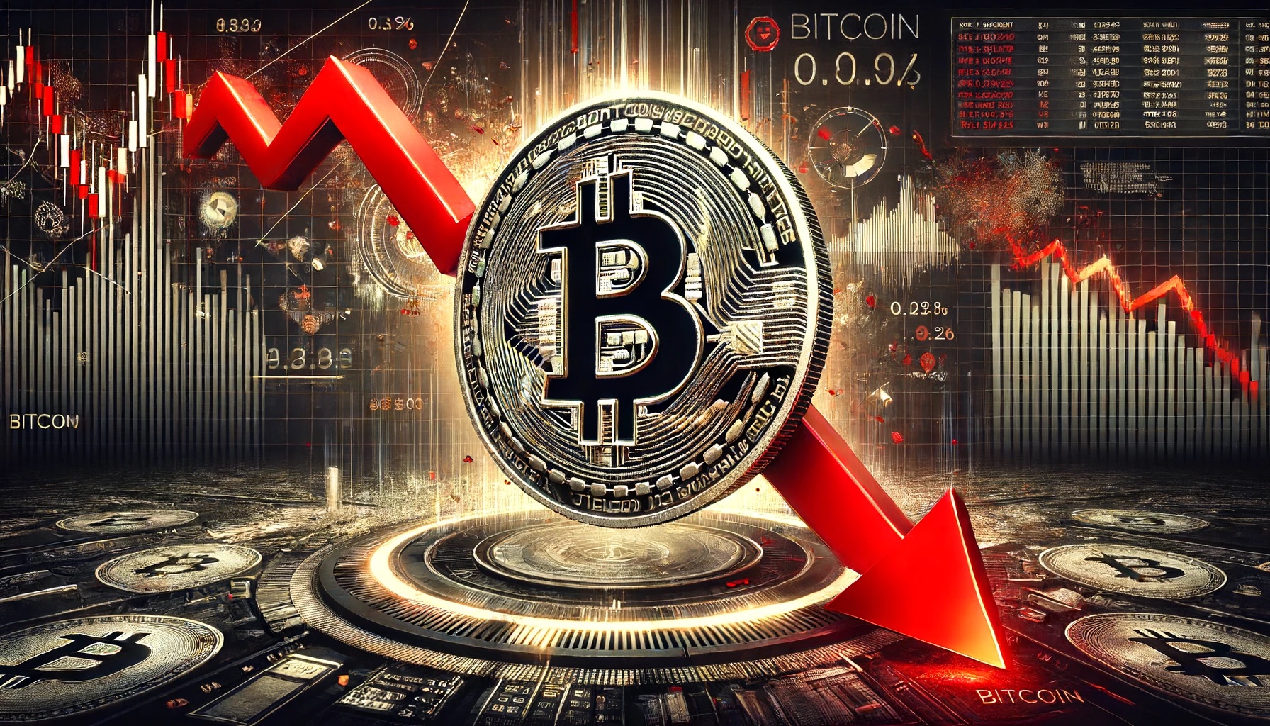 Bitcoin price falls below critical support level after rejection at $70,000