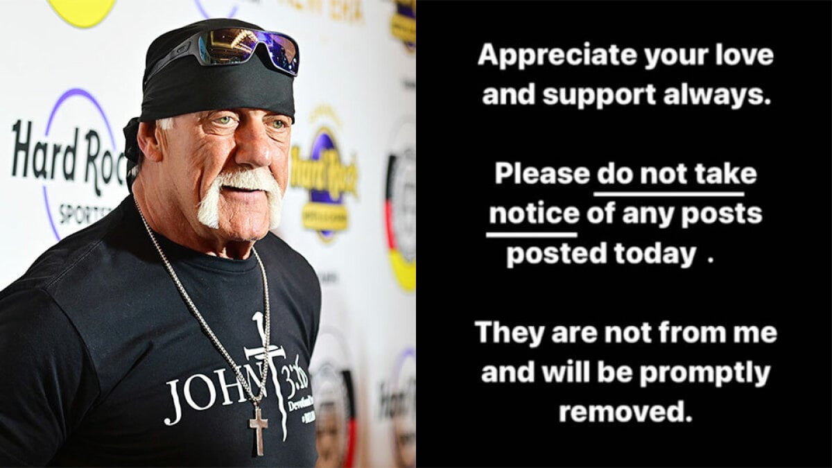 Hulk Hogan Warns Followers About Crypto Token, Implies It Has Been Hacked