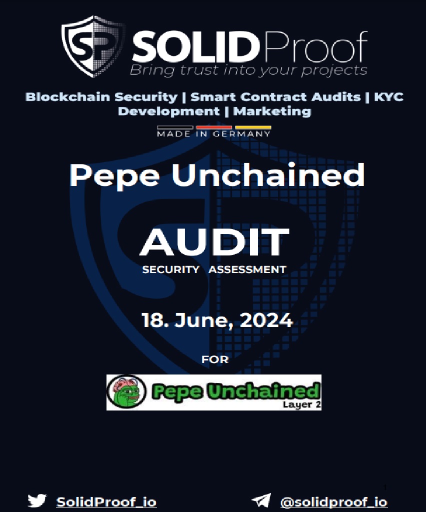 Pepe Unchained SolidProof Audit