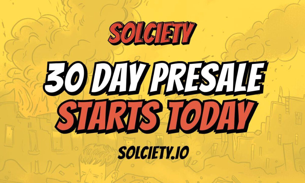 Solana-based new Memecoin Solciety launches 30-day presale